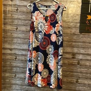 Espresso dress large. Red, white, blue.